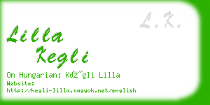 lilla kegli business card